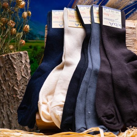 feingestrickte Baumwollsocke