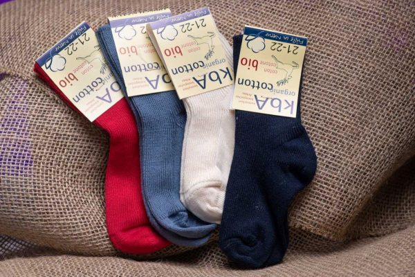 feingestrickte Baumwollsocke